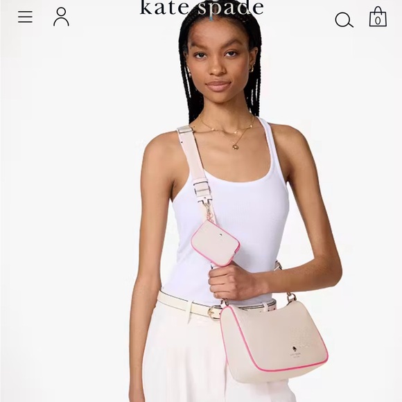 Kate Spade Emma Shoulder Bag, 2 crossbody straps, & coin-purse NWT MSRP $429 - Picture 2 of 6
